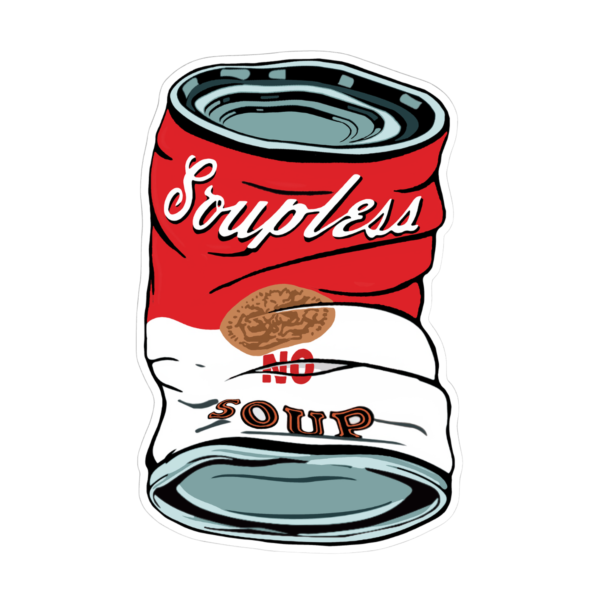 "No Soup" Soup Can Sticker